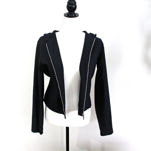 90s Navy Short Hooded Jacket, MEXX for Women, Size 4 - Picture 4 of 7